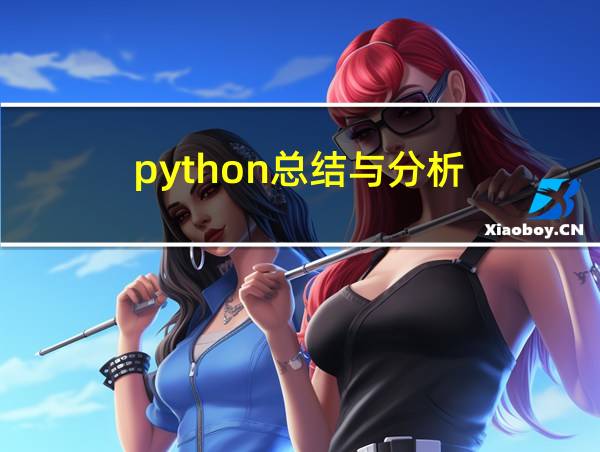 python总结与分析的相关图片