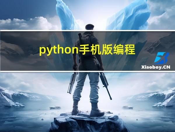 python手机版编程的相关图片