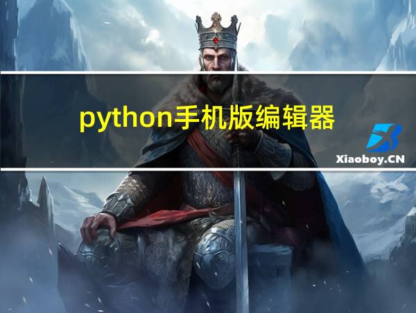 python手机版编辑器的相关图片