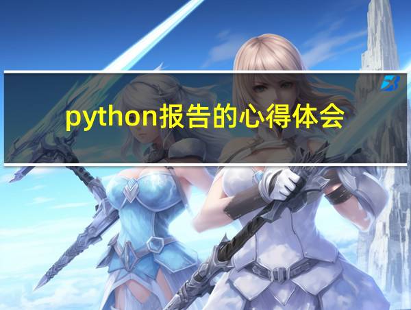 python报告的心得体会的相关图片