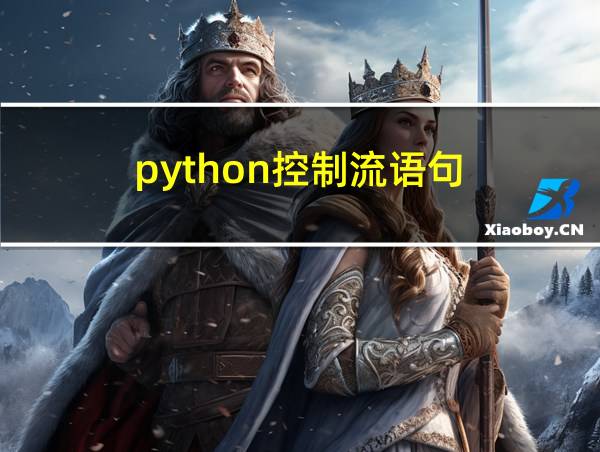 python控制流语句的相关图片