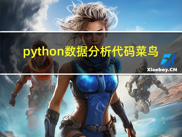 python数据分析代码菜鸟的相关图片