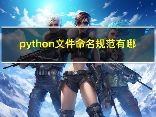 python文件命名规范有哪些的相关图片