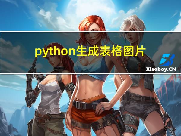 python生成表格图片的相关图片