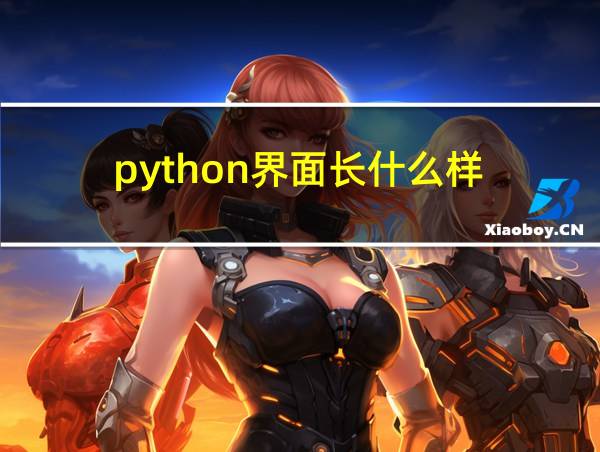 python界面长什么样的相关图片