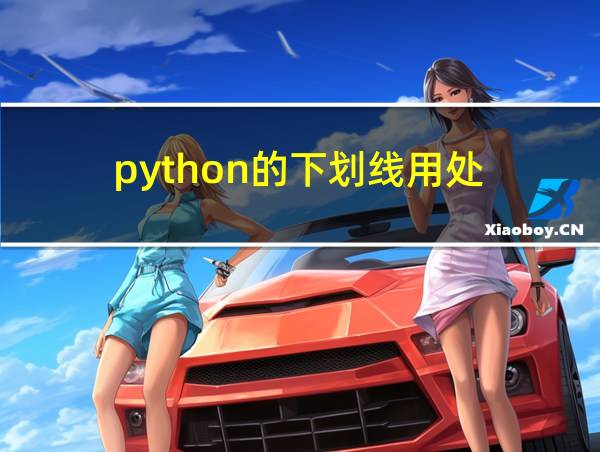 python的下划线用处的相关图片