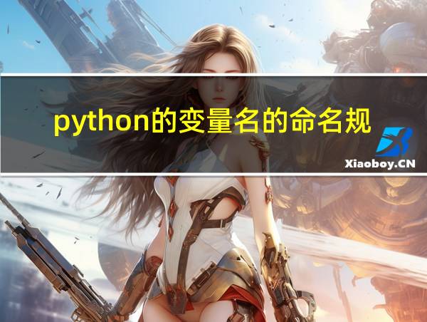 python的变量名的命名规则的相关图片