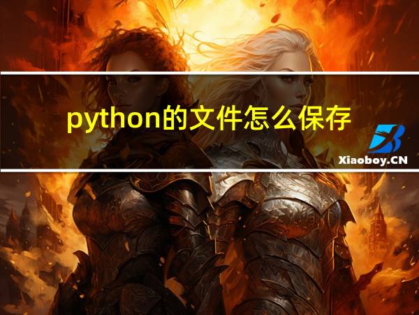 python的文件怎么保存的相关图片