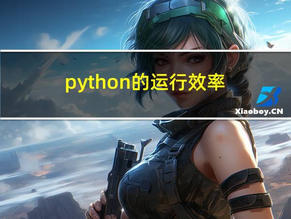 python的运行效率的相关图片