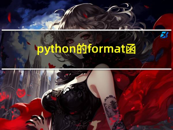 python的format函数用法的相关图片