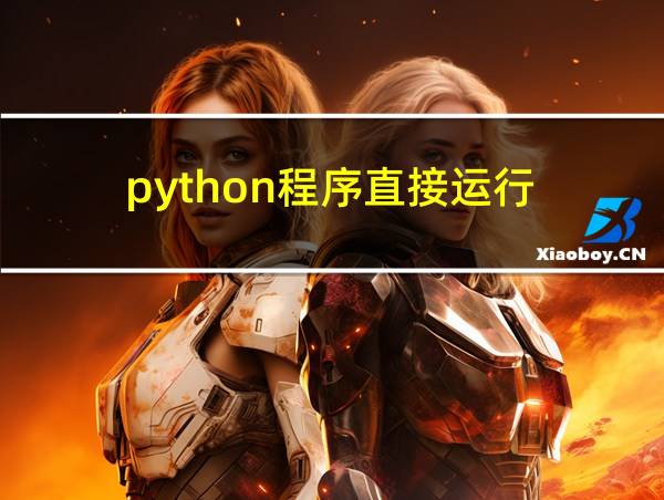 python程序直接运行的相关图片