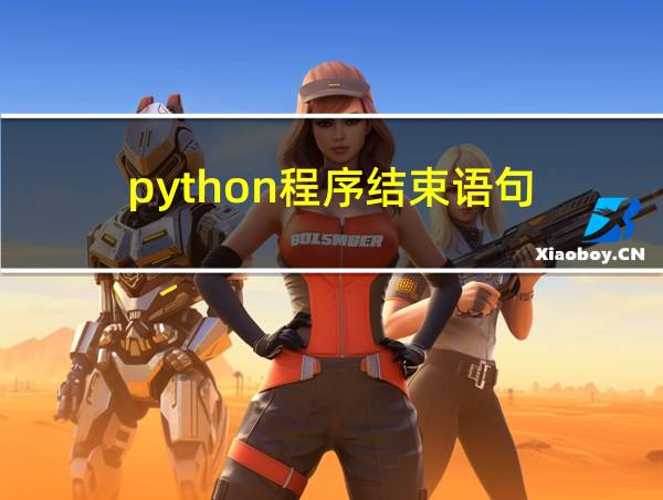 python程序结束语句的相关图片