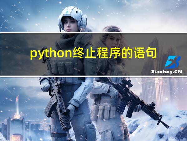 python终止程序的语句的相关图片