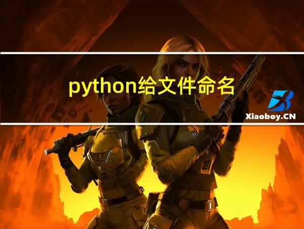 python给文件命名的相关图片