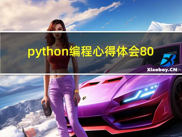 python编程心得体会800字的相关图片