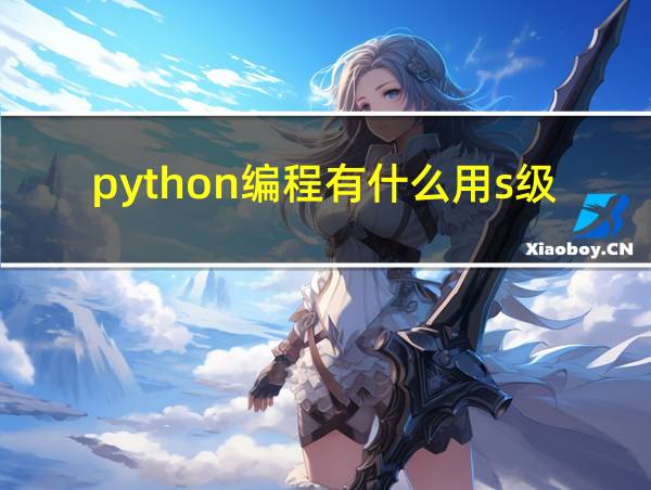 python编程有什么用s级的相关图片