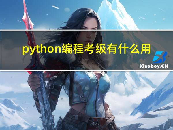 python编程考级有什么用的相关图片