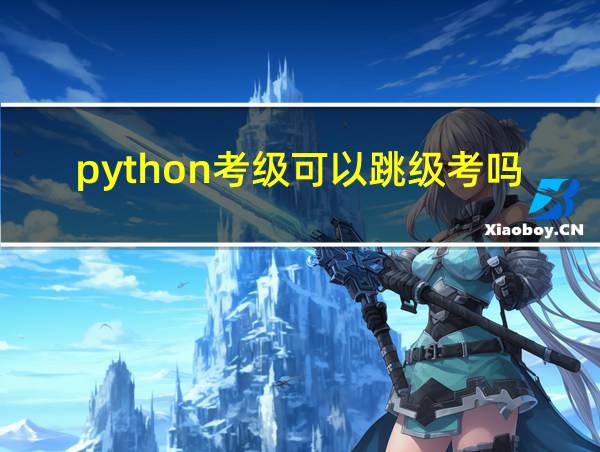 python考级可以跳级考吗的相关图片