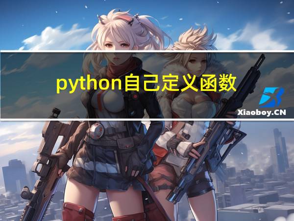 python自己定义函数的相关图片