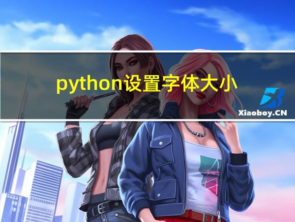 python设置字体大小的相关图片