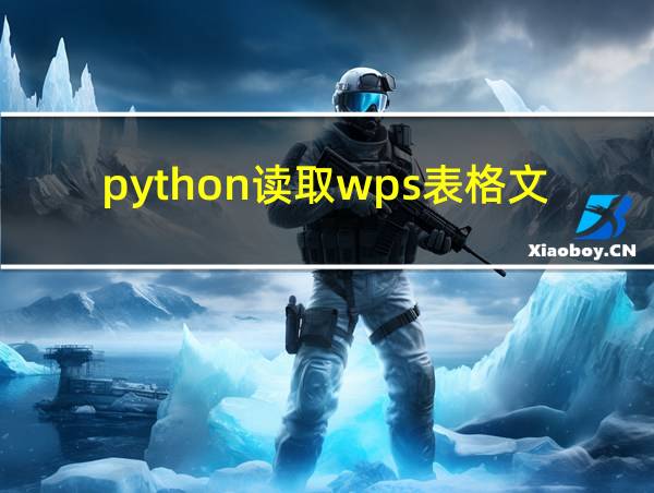 python读取wps表格文件的相关图片