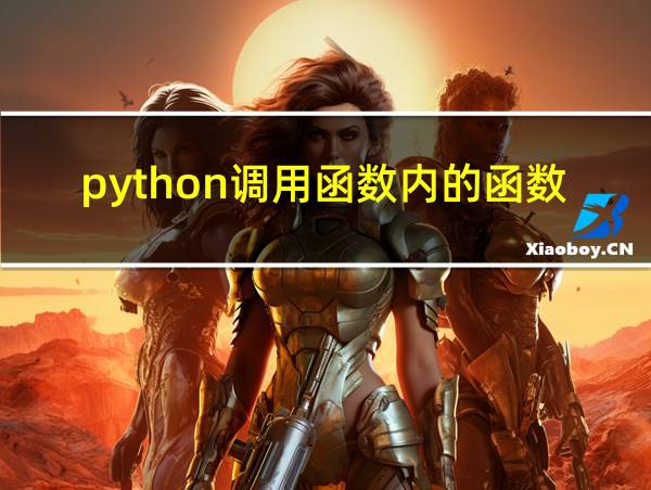 python调用函数内的函数的相关图片