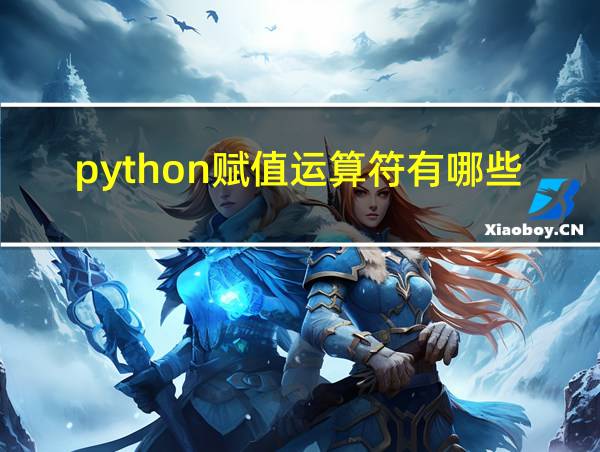 python赋值运算符有哪些的相关图片