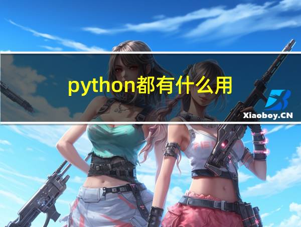 python都有什么用的相关图片