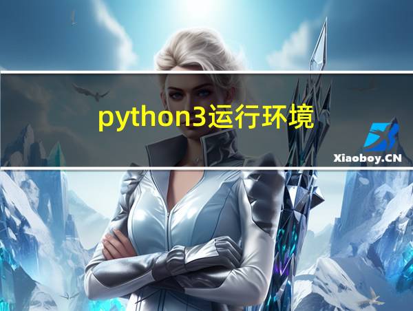 python3运行环境的相关图片