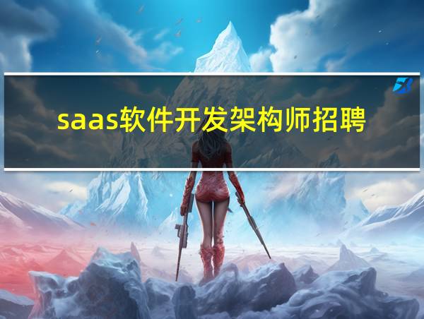 saas软件开发架构师招聘的相关图片