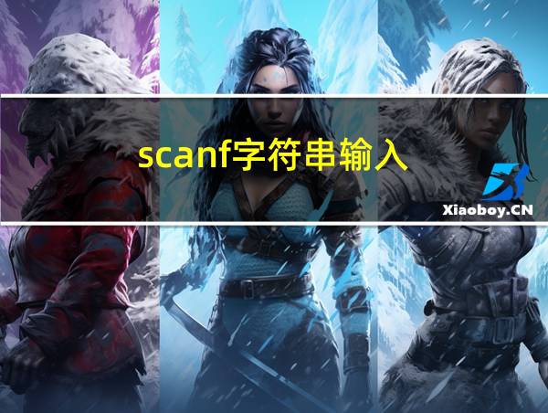 scanf字符串输入的相关图片