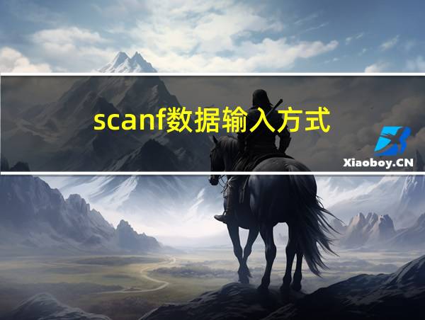 scanf数据输入方式的相关图片