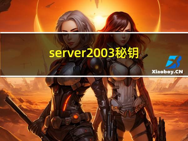 server2003秘钥的相关图片