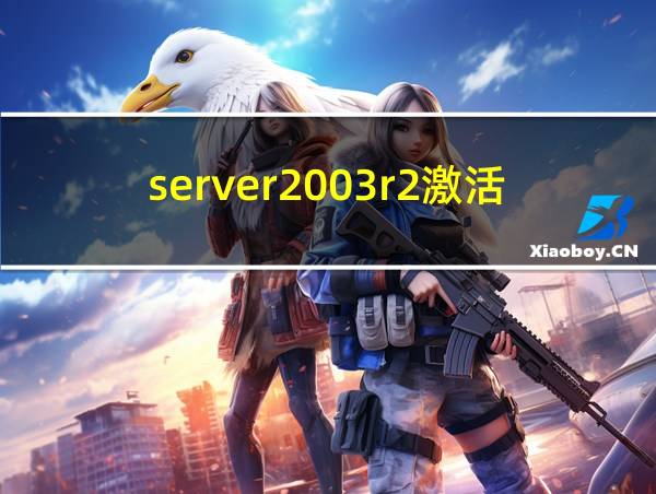 server2003r2激活的相关图片