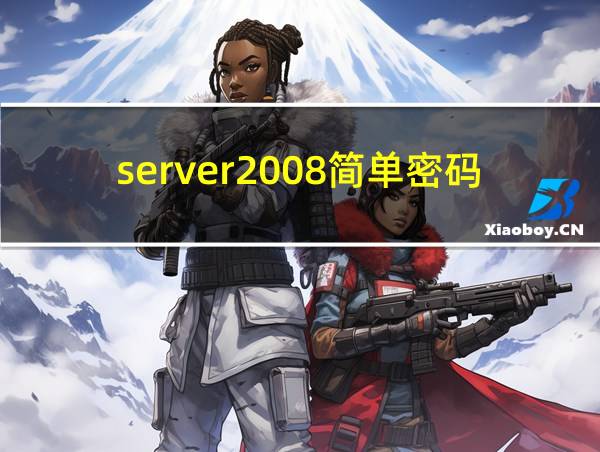 server2008简单密码的相关图片