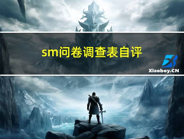 sm问卷调查表自评的相关图片