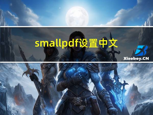 smallpdf设置中文的相关图片