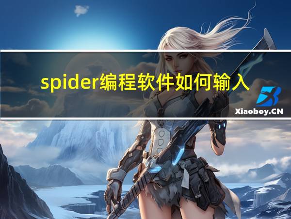 spider编程软件如何输入输出的相关图片