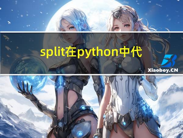 split在python中代表什么的相关图片