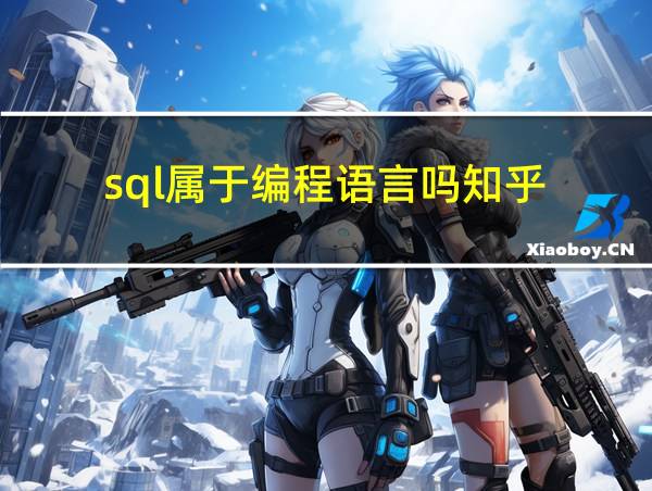 sql属于编程语言吗知乎的相关图片