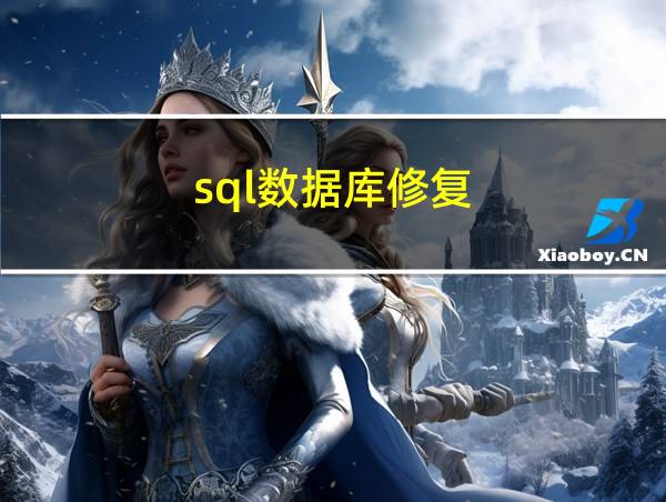 sql数据库修复的相关图片