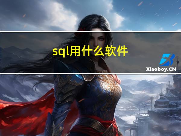 sql用什么软件的相关图片