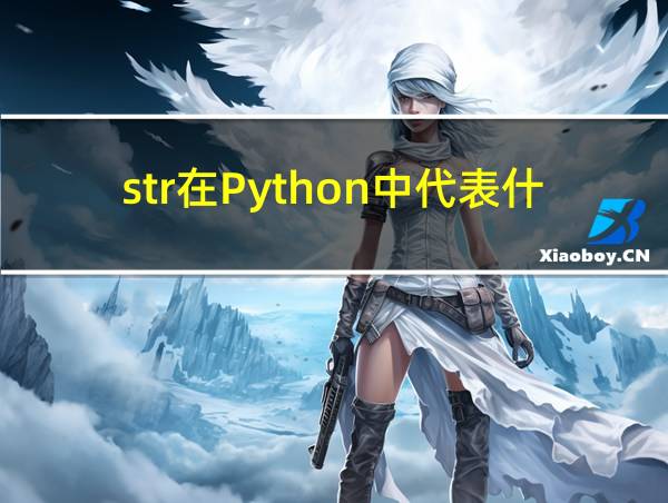 str在Python中代表什么的相关图片