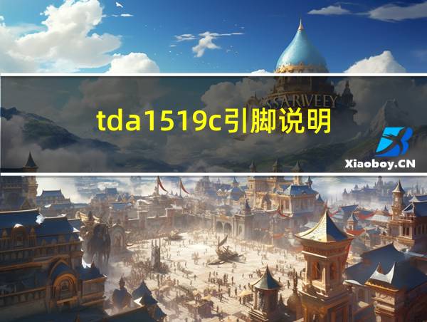 tda1519c引脚说明的相关图片