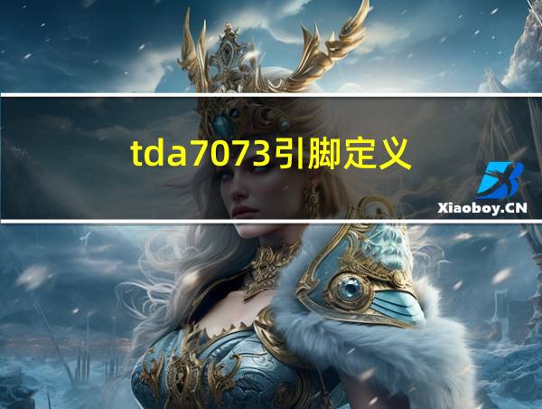 tda7073引脚定义的相关图片