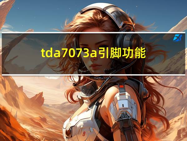 tda7073a引脚功能的相关图片