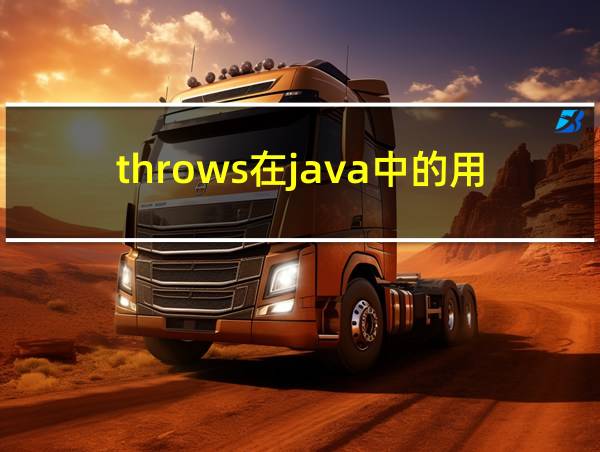 throws在java中的用法的相关图片