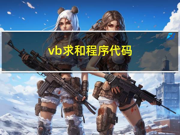 vb求和程序代码的相关图片