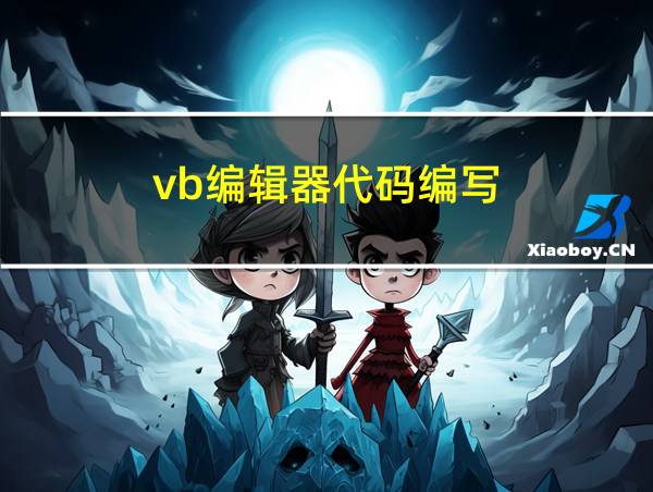 vb编辑器代码编写的相关图片