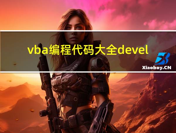 vba编程代码大全developer的相关图片